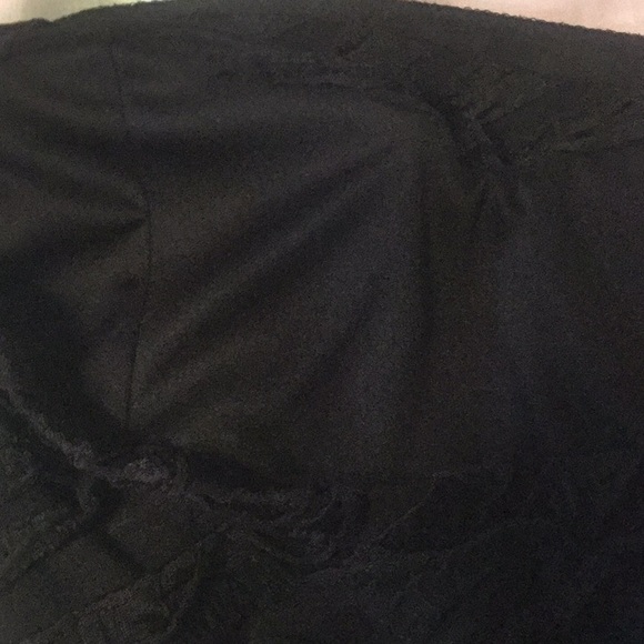 Dots Black Strapless Lined Ruffled Strapless Tube Top - Picture 7 of 9